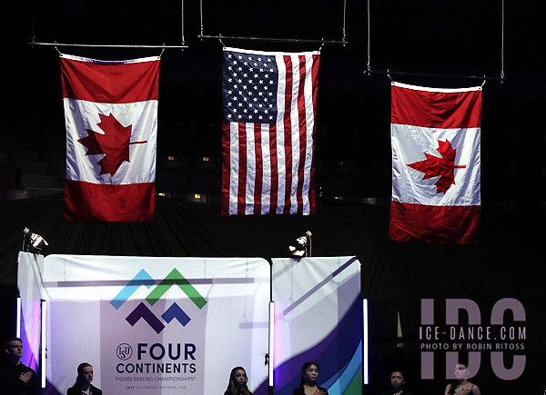 Flags of the medalists