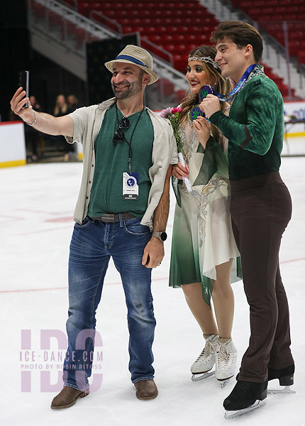 Elliana Peal & Ethan Peal with coach/father Rob Peal