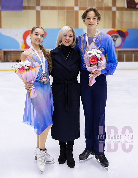 Vaclavikova & Morozov with coach Barbora Reznickova